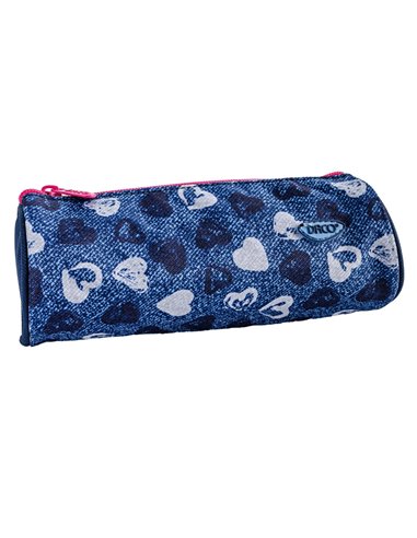 Penar etui cu 1 fermoar Daco PE702, Motiv inimioare