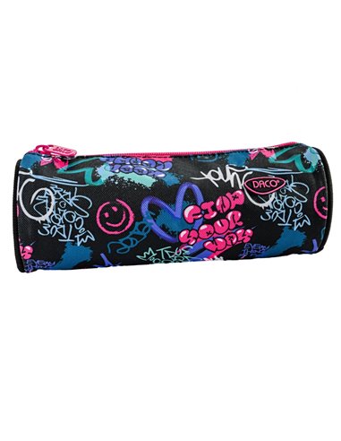 Penar etui cu 1 fermoar Daco PE701, Motiv graffiti
