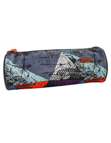 Penar etui cu 1 fermoar Daco PE703, Motiv geometric