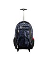Ghiozdan troller Daco GH4623, 43 x 30 x 15 cm, Negru/Gri