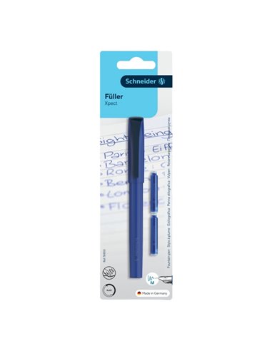 Stilou Schneider Xpect + 2 rezerve cerneala, blister, Albastru