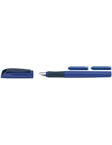 Stilou Schneider Xpect + 2 rezerve cerneala, blister, Albastru