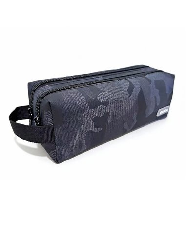Penar etui cu 2 fermoare Ecada 78513, Motiv camuflaj