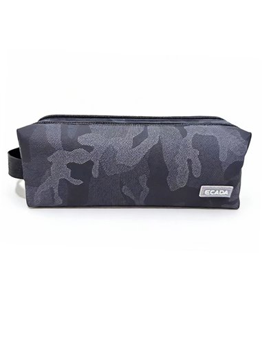 Penar etui cu 2 fermoare Ecada 78513, Motiv camuflaj