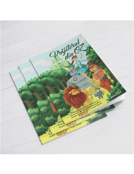 Carte de colorat cu poveste A4 WonderTales, Vrajitorul din Oz