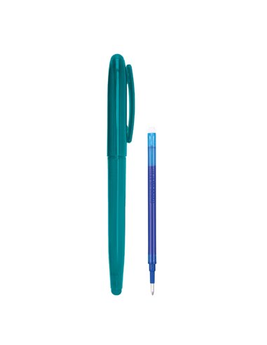 Pix cu mina termosensibila albastra si radiera S-COOL SC3477, blister, corp verde