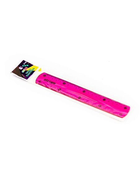 Rigla flexibila de 20 cm Strigo SSC012, Roz