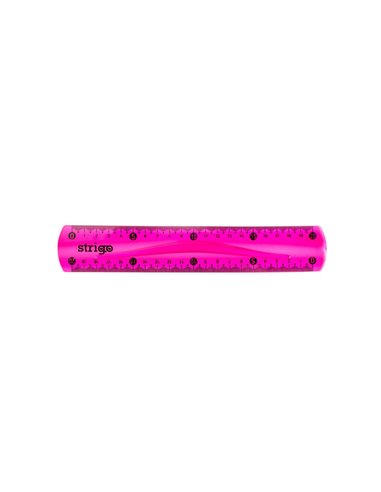 Rigla flexibila de 20 cm Strigo SSC012, Roz