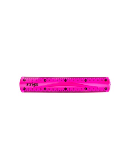 Rigla flexibila de 20 cm Strigo SSC012, Roz