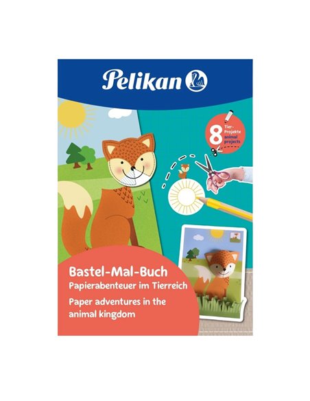 Carte pentru activitati creative cu decupaje A4 Herlitz, 32 file, Motiv animals