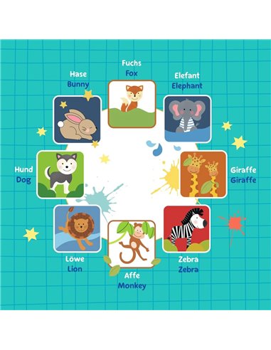 Carte pentru activitati creative cu decupaje A4 Herlitz, 32 file, Motiv animals