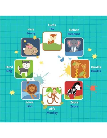 Carte pentru activitati creative cu decupaje A4 Herlitz, 32 file, Motiv animals