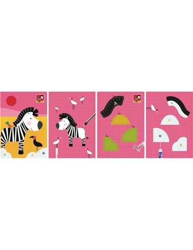 Carte pentru activitati creative cu decupaje A4 Herlitz, 32 file, Motiv animals