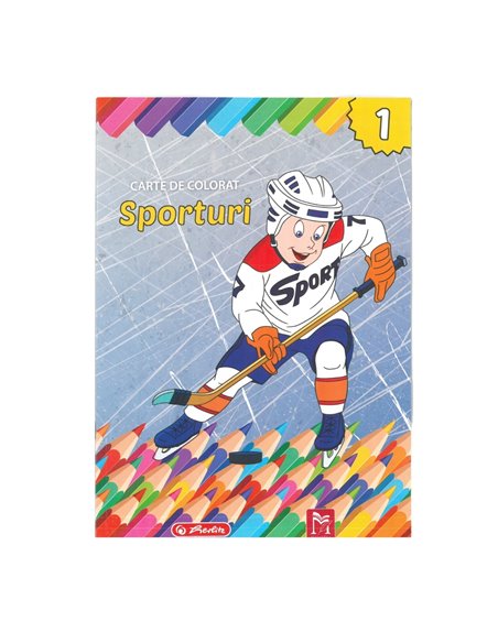 Carte de colorat Herlitz A4, 16 pagini, Sporturi