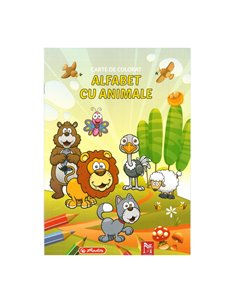 Carte de colorat Herlitz A4, 16 pagini, Alfabet cu animale