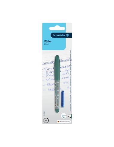 Stilou Schneider Zippi 2026/2027 + 1 rezerva cerneala, blister, Verde
