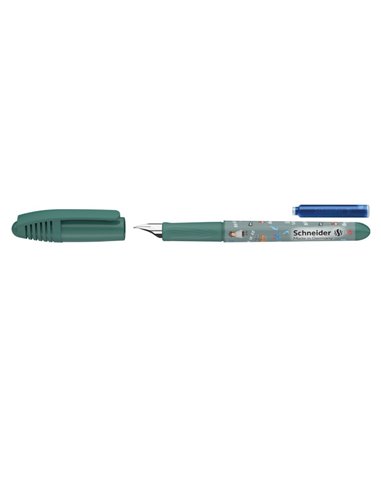 Stilou Schneider Zippi 2026/2027 + 1 rezerva cerneala, blister, Verde