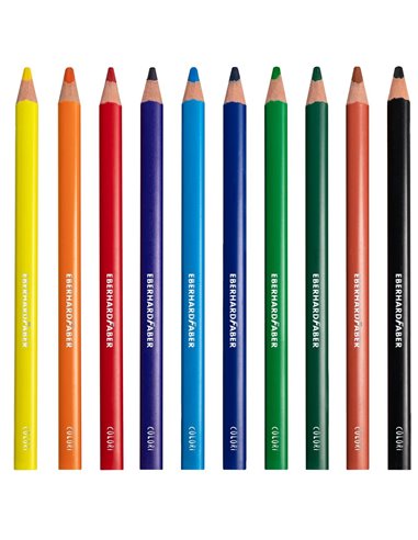 Creioane colorate plastic jumbo 10 culori eberhard faber