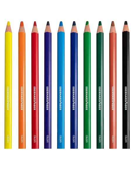 Creioane colorate plastic jumbo 10 culori eberhard faber