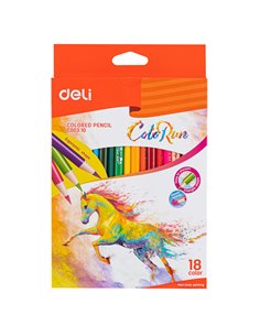 Creioane colorate Deli ColoRun,18 culori 