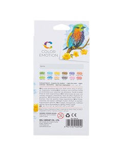 Creioane colorate Deli Color emotion, 12 culori  2