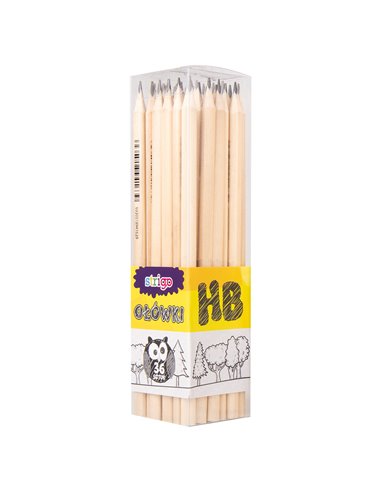 Set 36 creioane HB triunghiulare Strigo SSC043