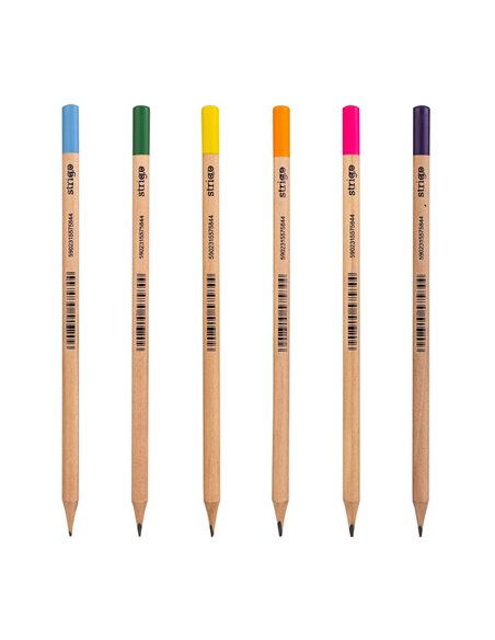 Set 36 creioane HB Strigo SSC285 cu terminatie multicolora