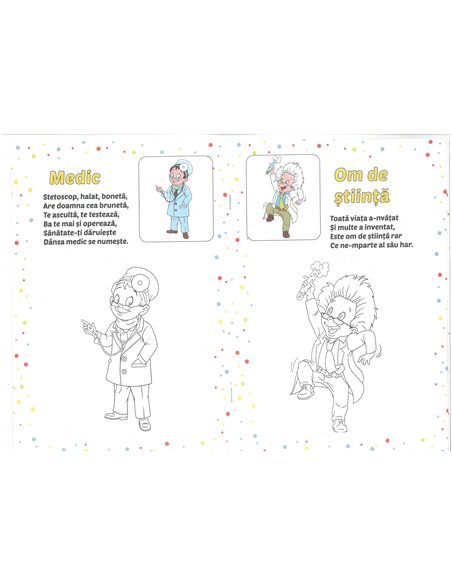 Carte de colorat Herlitz A4, 16 pagini, Meserii