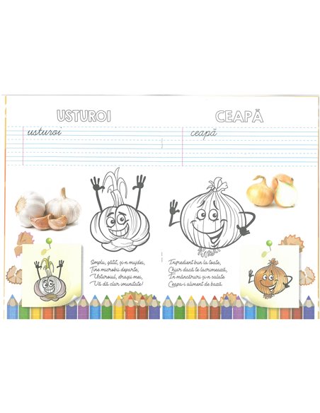 Carte de colorat Herlitz A4, 16 pagini, Legume