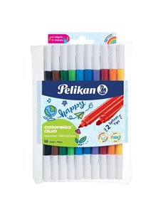 Carioci Pelikan Colorella Duo C407, 10 culori