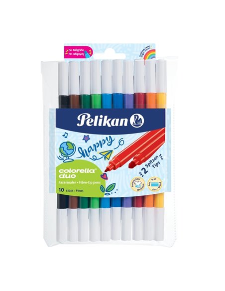 Carioci Pelikan Colorella Duo C407, 10 culori