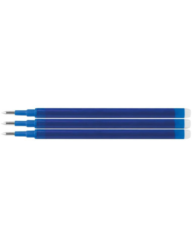 EF582153,Set 3 buc x Mina roller erasable Eberhard Faber, 0.7 mm, Albastra