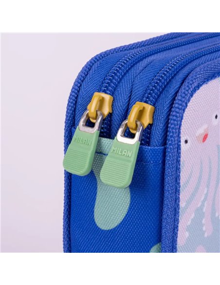 Penar echipat cu 3 fermoare Milan 081364BD, Blue Odyssey