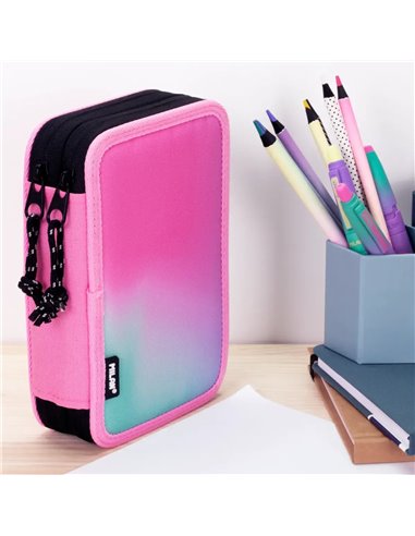 Penar echipat cu 2 fermoare Milan, Colectia Sunset, Roz