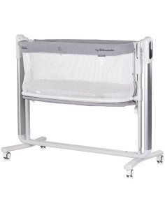 KOUL02502GRY,Leagan electric si patut pentru copii Chipolino Ultima cu laterala culisanta grey