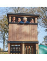 KKP280226,Complex de joaca din lemn, max 12 copii, cu 3 niveluri, Panorama Tower Playhouse, Cedar Summit P280226