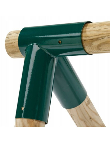 KBT822.002.002.001,Coltar verde pentru leagane, metalic, dreapta, 100x100, pentru lemn rotund