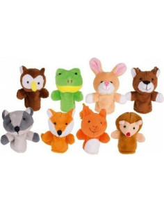 GOKI50962,Set 8 papusi de deget Povestile padurii, de la 1 an
