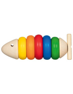 GOKI58301,Joc educativ de sortare din lemn Piramide, de la 2 ani