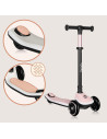 BN-LO-MEY_PINK_ROSE,Trotineta pentru copii, Lionelo, Mey, Ultrapliabila, Cu lumini si cosulet, Maner ajustabil pe inaltime, 3 an