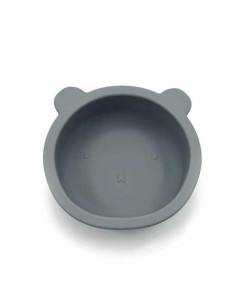 BN-BL576,Castron cu urechi de ursulet, Bocioland, Cu ventuze, Silicon, Fara BPA, 6-36 luni, Grey
