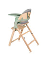 BN-LO-MEGAN_GREEN_WOOD,Scaun de masa multifunctional Megan, Lionelo, Din lemn de fag, 6 luni- adult, Reglabil pe inaltime, Husa 