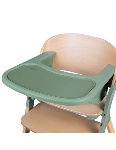 BN-LO-MEGAN_GREEN_WOOD,Scaun de masa multifunctional Megan, Lionelo, Din lemn de fag, 6 luni- adult, Reglabil pe inaltime, Husa 