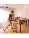 BN-LO-MEGAN_GREEN_WOOD,Scaun de masa multifunctional Megan, Lionelo, Din lemn de fag, 6 luni- adult, Reglabil pe inaltime, Husa 