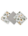BN-6426972030649,Set 3 museline, Qmini, Multifunctionale, Din bumbac certificat Oeko Tex Standard 100, 30x30 cm, Botanica si Gre