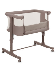 BN-LO-AURORA_BEIGE_TAUPE,Patut co-sleeper, Lionelo, Aurora, 3 in 1, Cu leganare si setare unghiulara, Saltea cu densitate T25 si