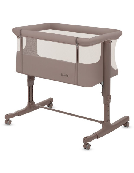 BN-LO-AURORA_BEIGE_TAUPE,Patut co-sleeper, Lionelo, Aurora, 3 in 1, Cu leganare si setare unghiulara, Saltea cu densitate T25 si