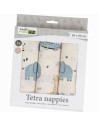 BN-87806,Set 3 scutece terta, Bubaba, Din bumbac, 80x80 cm, Beige Safari
