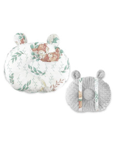 BN-6426972031837,Perna bebelusi, MimiNu, Ursulet, Multifunctionala, Cu doua fete, Tesatura pufoasa minky si bumbac, Materiale ce