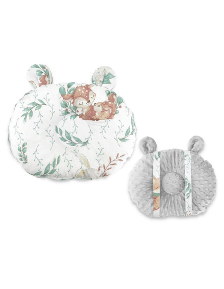 BN-6426972031837,Perna bebelusi, MimiNu, Ursulet, Multifunctionala, Cu doua fete, Tesatura pufoasa minky si bumbac, Materiale ce